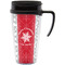 Snowflakes Acrylic Travel Mug with Handle (Personalized)