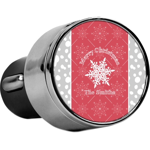 Custom Snowflakes USB Car Charger (Personalized)