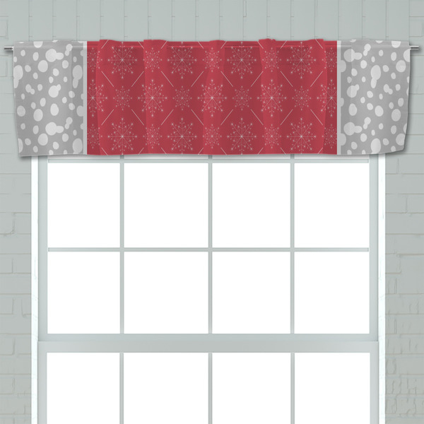 Snowflakes Valance - Closeup on window