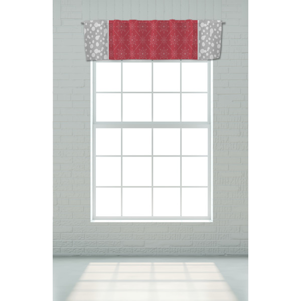 Snowflakes Valance - On window