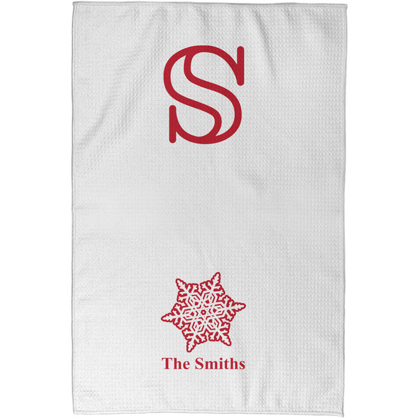 Snowflakes Waffle Towel - Partial Print - Approval Image