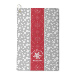 Snowflakes Waffle Weave Golf Towel (Personalized)