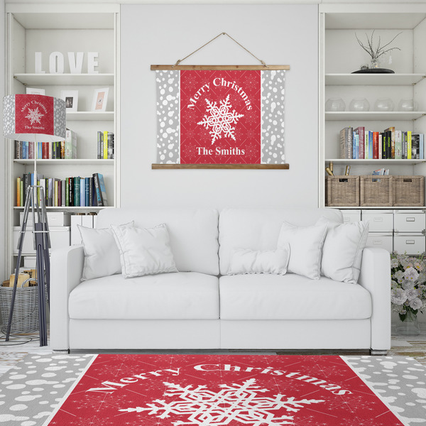 Snowflakes Wall Hanging Tapestry - IN CONTEXT