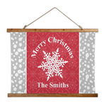 Snowflakes Wall Hanging Tapestry - Wide (Personalized)