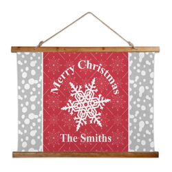 Snowflakes Wall Hanging Tapestry - Wide (Personalized)