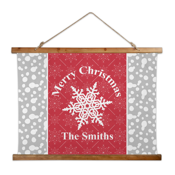 Custom Snowflakes Wall Hanging Tapestry - Wide (Personalized)