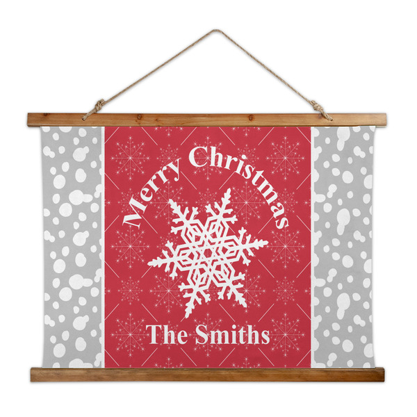 Custom Snowflakes Wall Hanging Tapestry - Wide (Personalized)