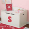 Snowflakes Wall Letter Decal Small on Toy Chest