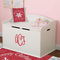 Snowflakes Wall Monogram on Toy Chest
