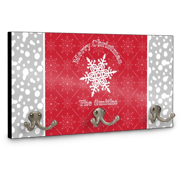 Snowflakes Wall Mounted Coat Hanger - Side View