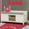 Snowflakes Wall Name Decal Above Storage bench