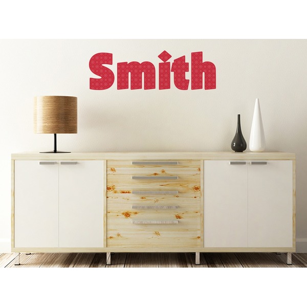 Snowflakes Wall Name Decal On Wooden Desk