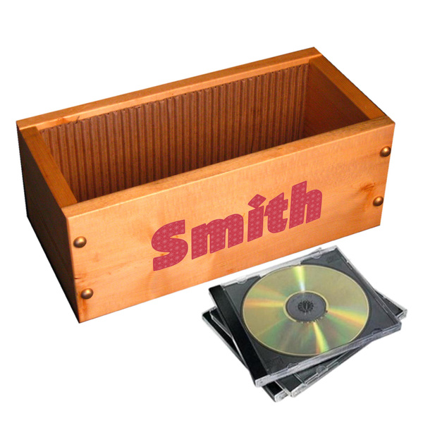 Snowflakes Wall Name Decal on Wooden Storage Chest