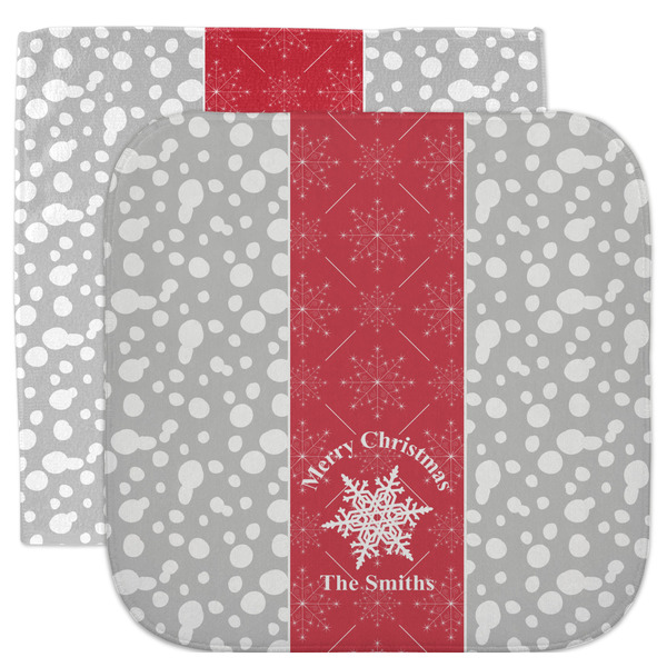 Custom Snowflakes Facecloth / Wash Cloth (Personalized)