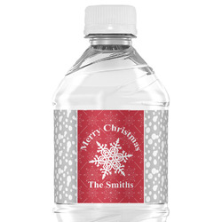 Snowflakes Water Bottle Labels - Custom Sized (Personalized)