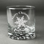 Snowflakes Whiskey Glass (Single) (Personalized)