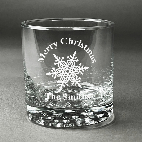 Custom Snowflakes Whiskey Glass - Engraved (Personalized)