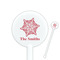 Snowflakes 5.5" Round Plastic Stir Sticks - White - Single Sided (Personalized)