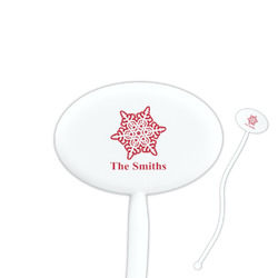 Snowflakes Oval Stir Sticks (Personalized)