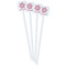 Snowflakes White Plastic Stir Stick - Double Sided - Square - Front