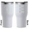 Snowflakes White RTIC Tumbler - Front and Back