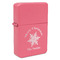 Snowflakes Windproof Lighters - Pink - Front/Main
