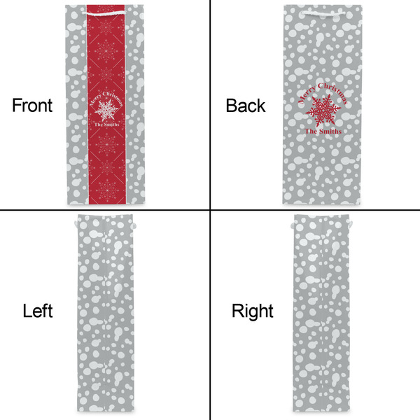 Snowflakes Wine Gift Bag - Gloss - Approval