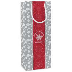 Snowflakes Wine Gift Bags - Gloss (Personalized)