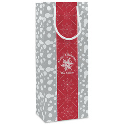 Snowflakes Wine Gift Bags - Matte (Personalized)