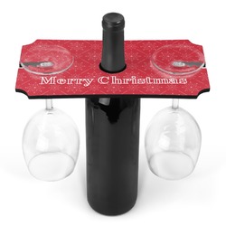 Snowflakes Wine Bottle & Glass Holder (Personalized)