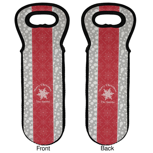 Snowflakes Wine Tote Front & Back