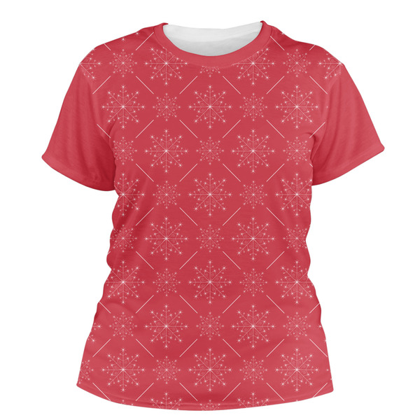 Custom Snowflakes Women's Crew T-Shirt - 2X Large