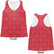 Snowflakes Womens Racerback Tank Tops - Medium - Front and Back