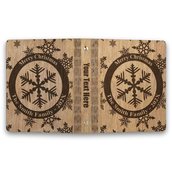 Snowflakes Wood 3-Ring Binders - 1" Half-Letter - Approval