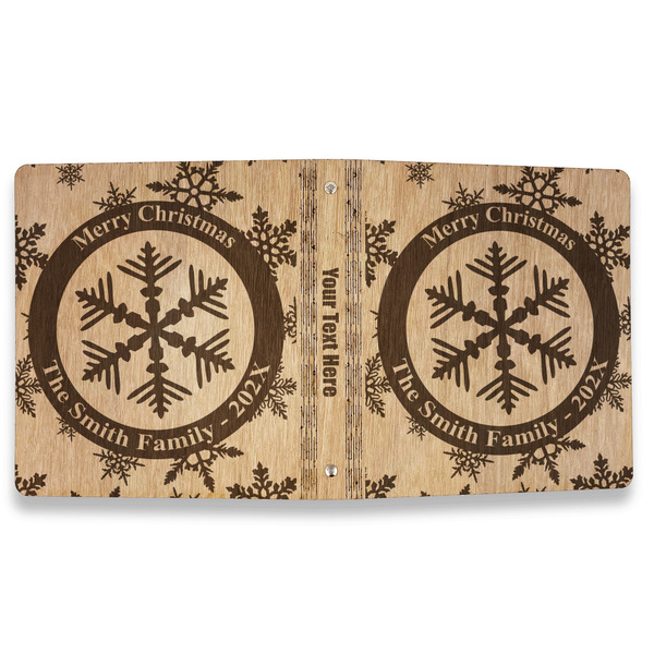 Snowflakes Wood 3-Ring Binders - 1" Letter - Approval