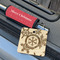 Snowflakes Wood Luggage Tags - Square - Lifestyle