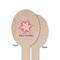 Snowflakes Wooden Food Pick - Oval - Single Sided - Front & Back