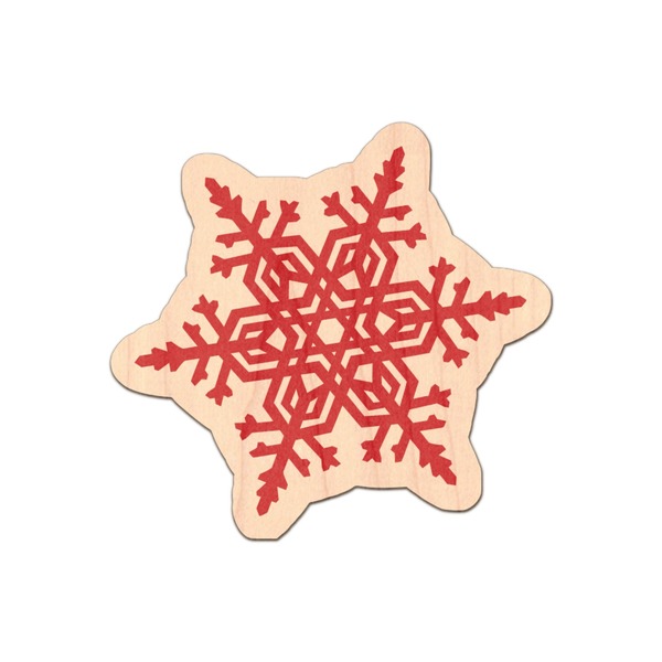 Custom Snowflakes Genuine Maple or Cherry Wood Sticker