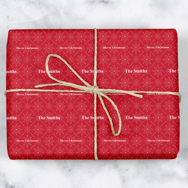 Custom Snowflakes Wrapping Paper (Personalized)