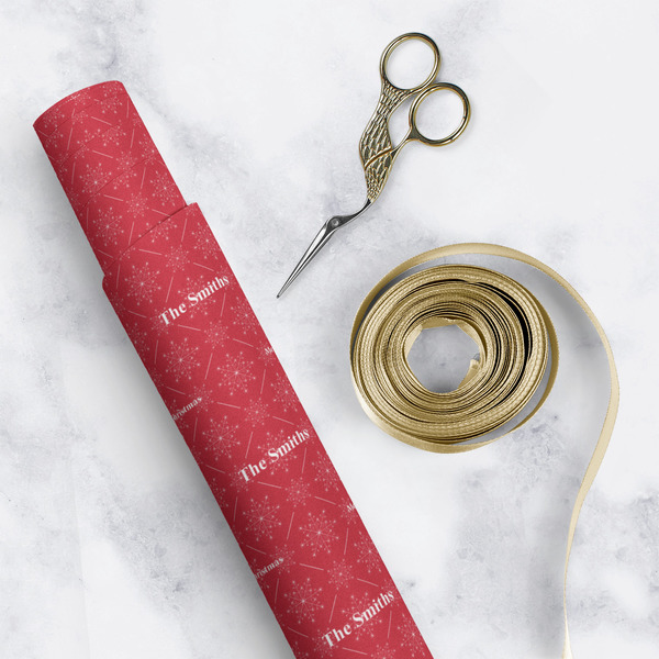 Snowflakes Wrapping Paper Roll - Matte - In Context
