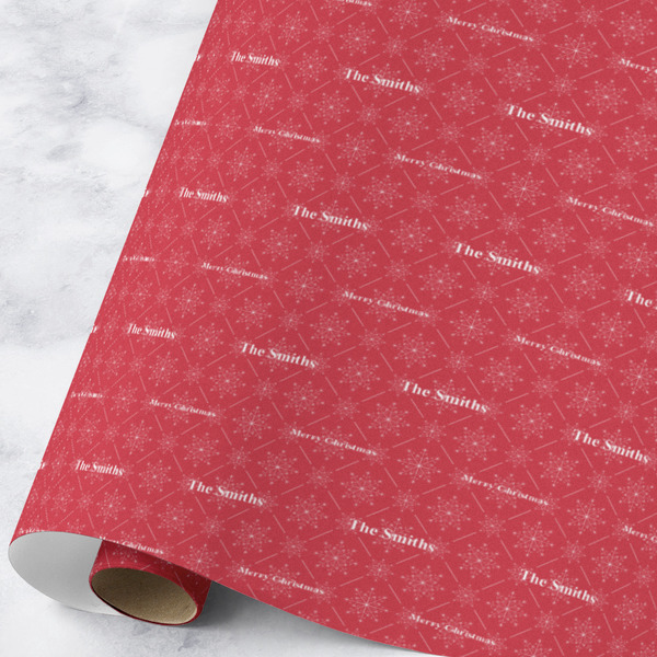 Custom Snowflakes Wrapping Paper Roll - Large - Matte (Personalized)