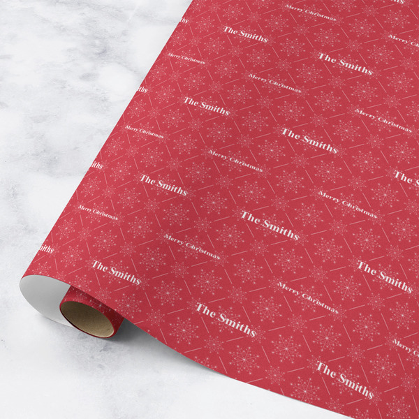 Custom Snowflakes Wrapping Paper Roll - Medium - Matte (Personalized)