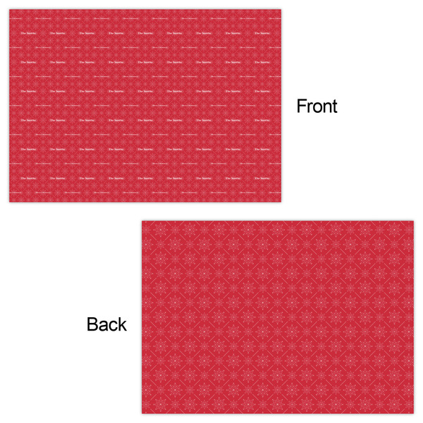 Snowflakes Wrapping Paper Sheet - Double Sided - Front & Back