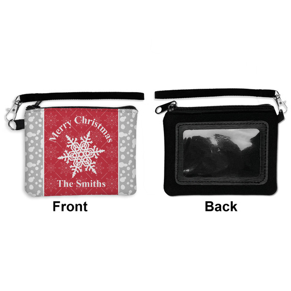 Snowflakes Wristlet ID Cases - Front & Back