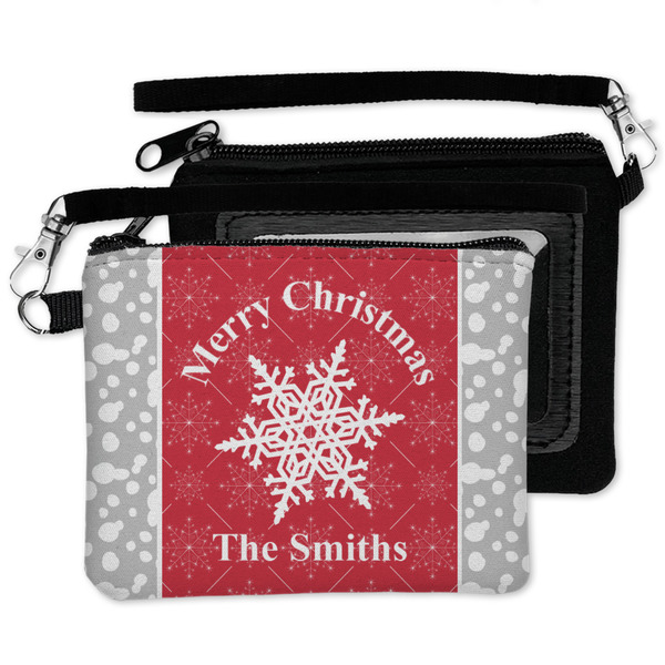 Snowflakes Wristlet ID Cases - MAIN