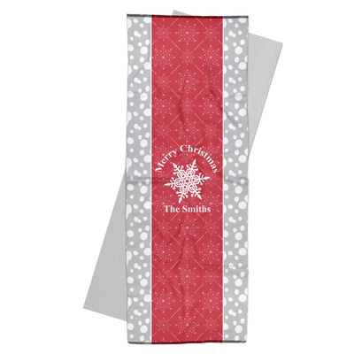 Snowflakes Yoga Mat Towel (Personalized)