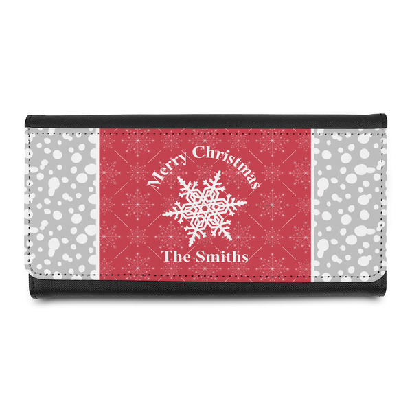 Custom Snowflakes Leatherette Ladies Wallet (Personalized)