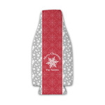 Snowflakes Zipper Bottle Cooler (Personalized)