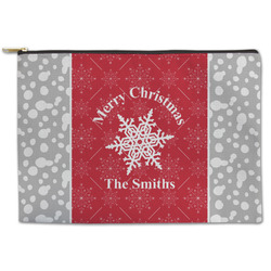 Snowflakes Zipper Pouch - Large - 12.5"x8.5" (Personalized)