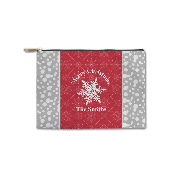 Custom Snowflakes Zipper Pouch - Small - 8.5"x6" (Personalized)